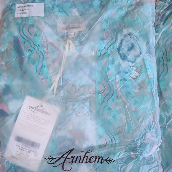 New arnhem azalea kimono robe turquoise XS/S BNWT - Picture 16 of 16